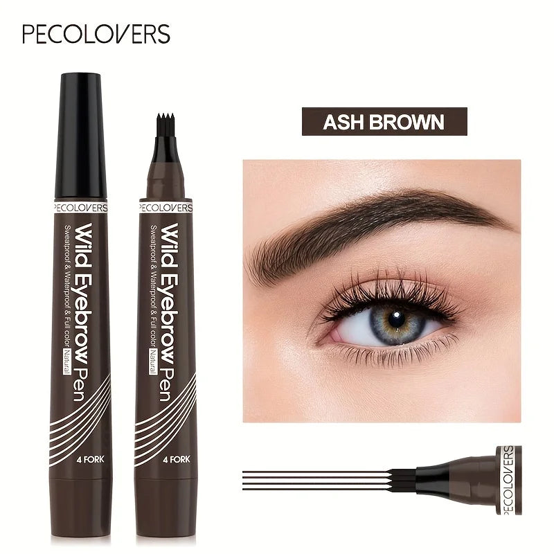 Colors 1pc Eyebrow Pen Waterproof 4 Split Tip Eyebrows Pen
