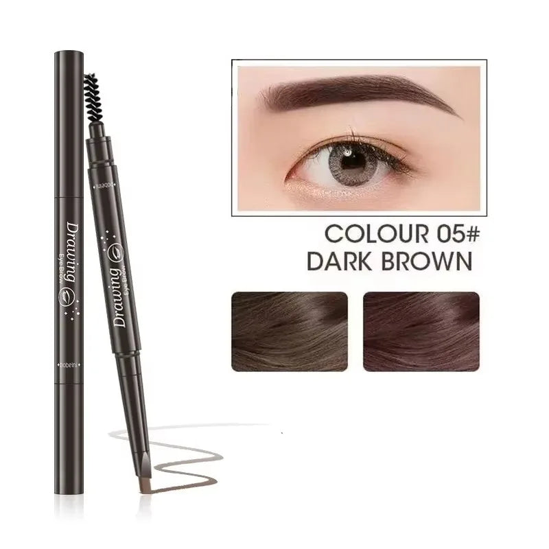 5 Colors Eyebrow Cosmetics Pencil Waterproof Doublg Lancil