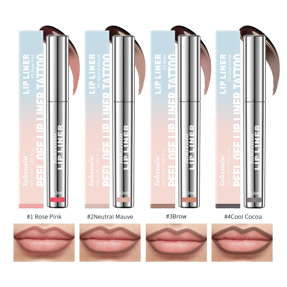 Waterproof Lip Liner Peel OffMatte Lip Tint Brown