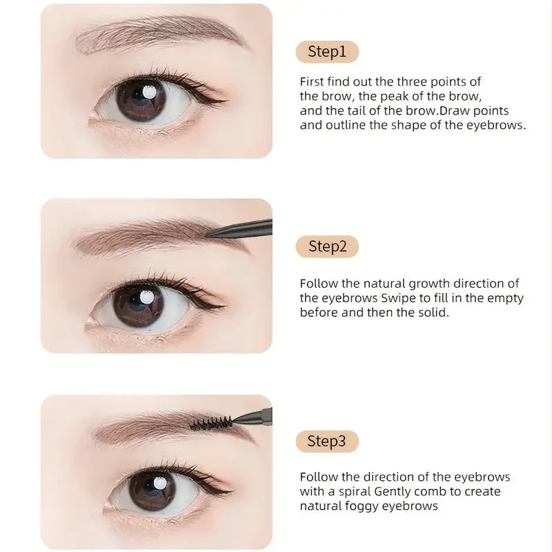 Bobeine Waterproof Eyebrow Pencil, Double-headed, Durable And Long Lasting