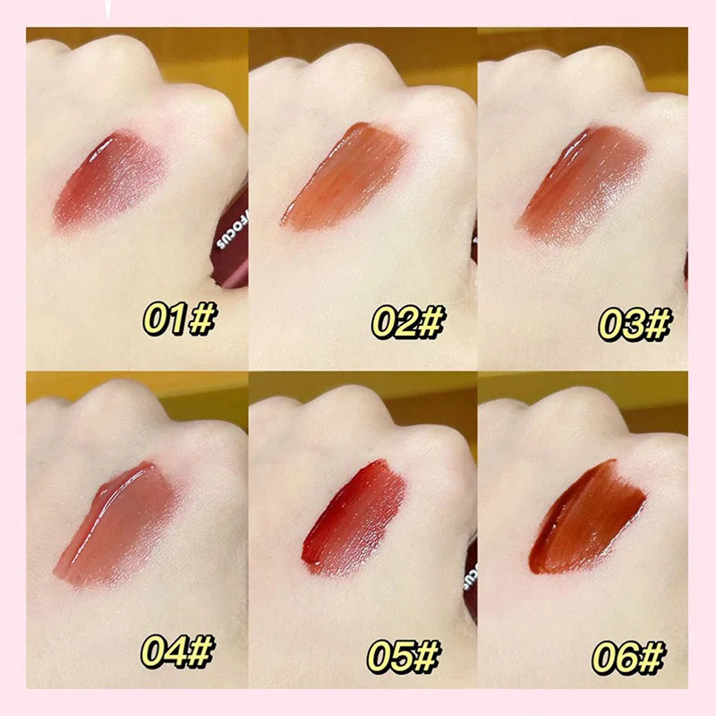 PinkyFocus Radiant Square Tube Mirror Lip Glaze — Long-Lasting Hydration, Non-Transfer, Flawless Skin Tone Enhancement