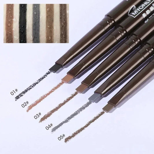 5 Colors Eyebrow Cosmetics Pencil Waterproof Doublg Lancil