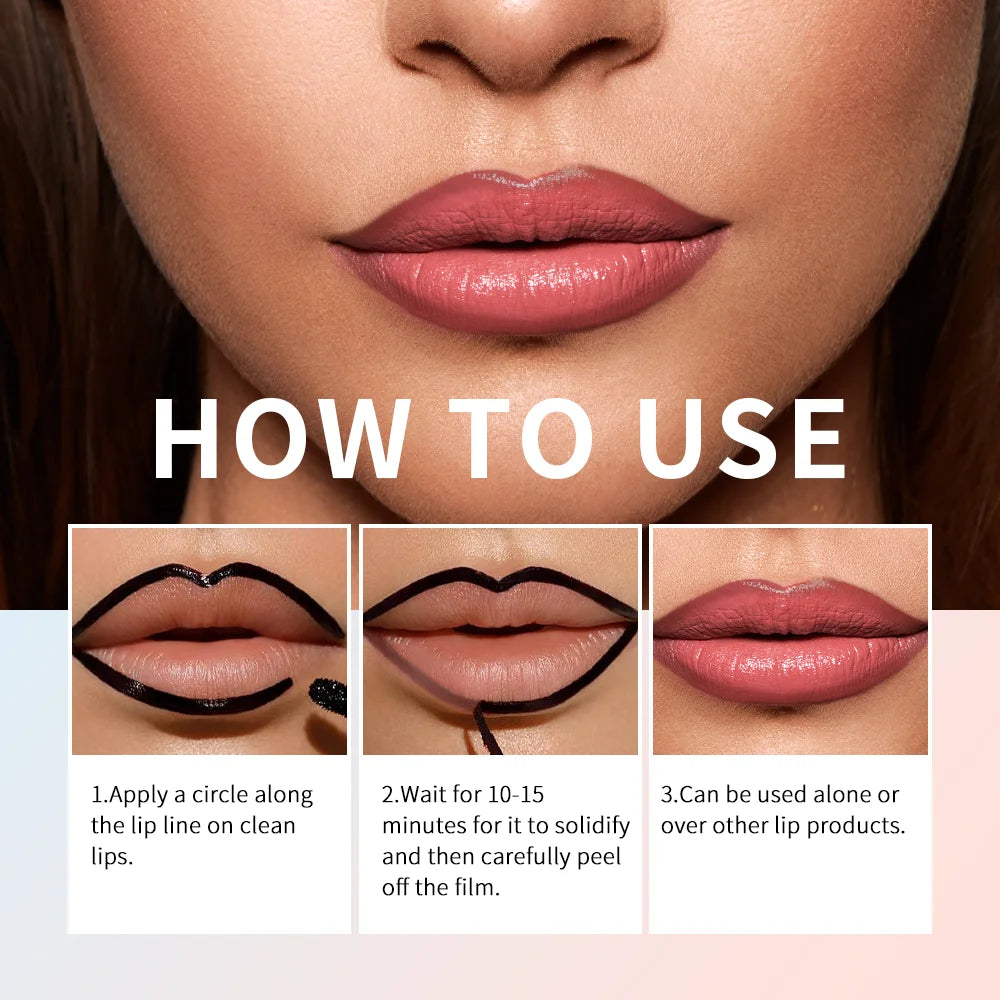 Waterproof Lip Liner Peel OffMatte Lip Tint Brown