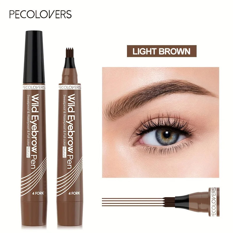 Colors 1pc Eyebrow Pen Waterproof 4 Split Tip Eyebrows Pen