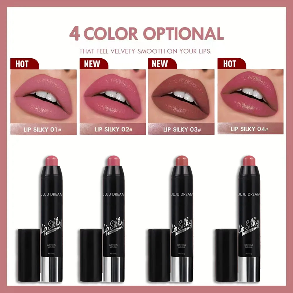 Matte 4-Color Lipstick Pen, Waterproof Long-Lasting