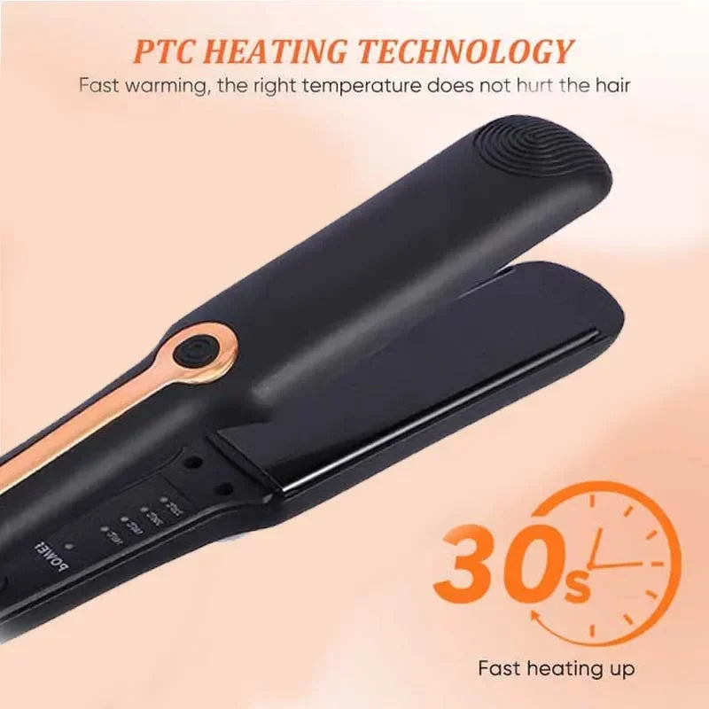 Tinsol 2-in-1 Hair Straightener Curling Iron Ceramic Plate