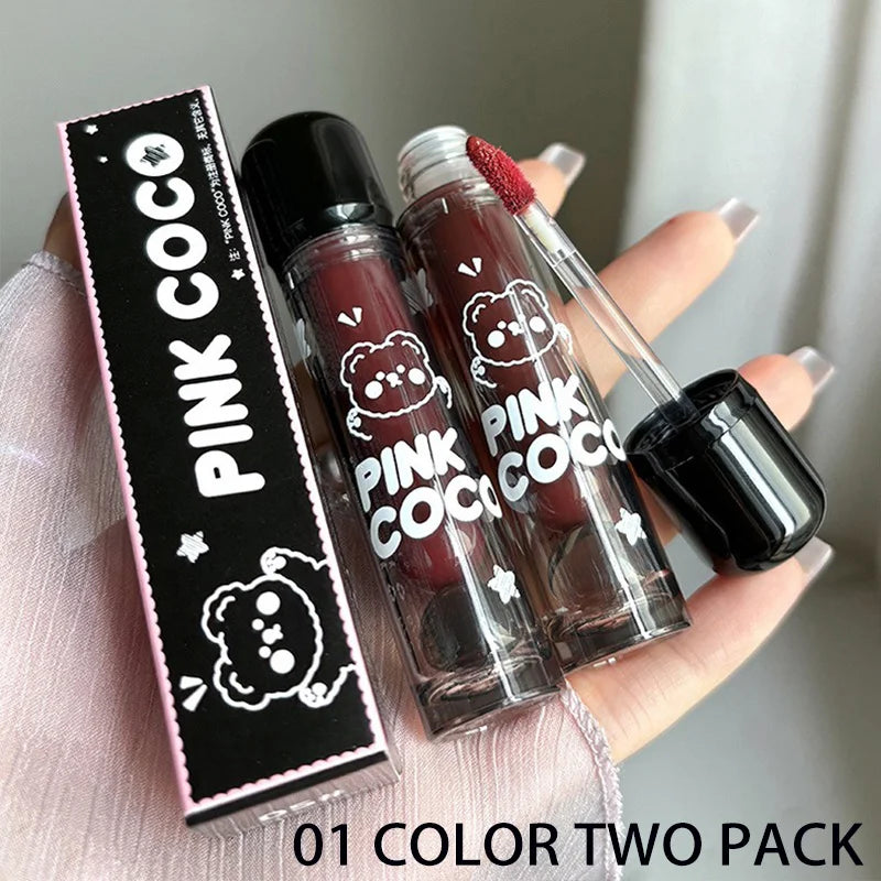 PINKCOCO Bear Doodle Mirror Lip Glaze