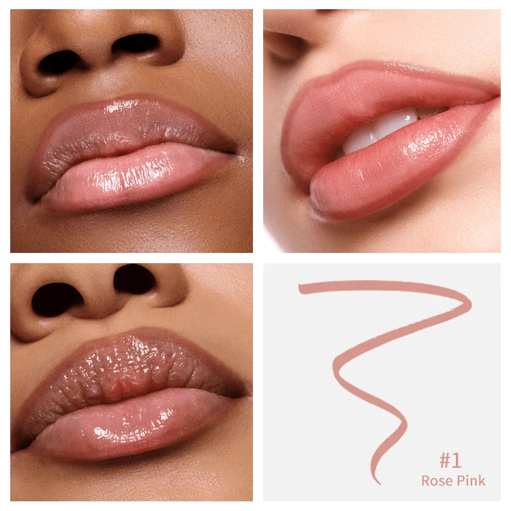 Waterproof Lip Liner Peel OffMatte Lip Tint Brown