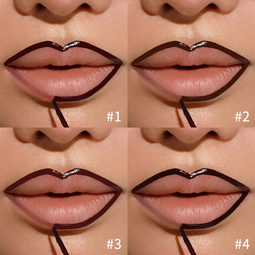 Waterproof Lip Liner Peel OffMatte Lip Tint Brown