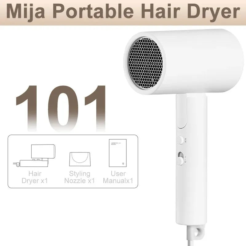 XIAOMI MIJIA Portable Anion Hair Dryer H101 Quick Dry Professinal  1600W
