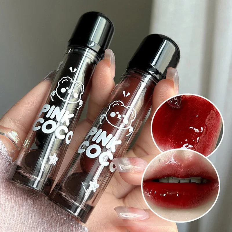 PINKCOCO Bear Doodle Mirror Lip Glaze