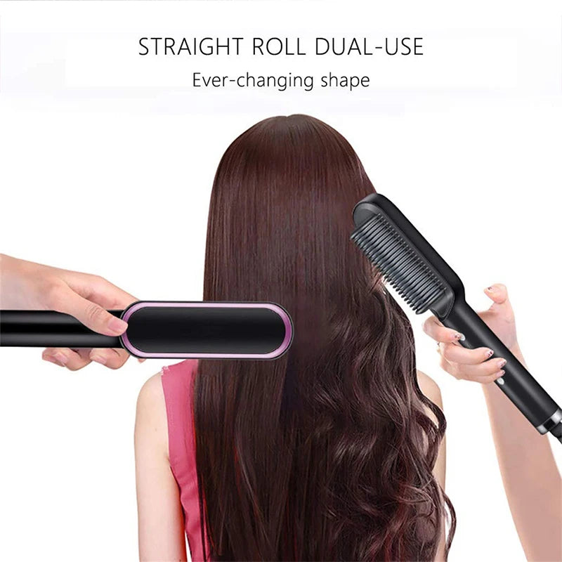 Hair Straightener Professional Ptc Quick Heated Electric Hot Comb Hair